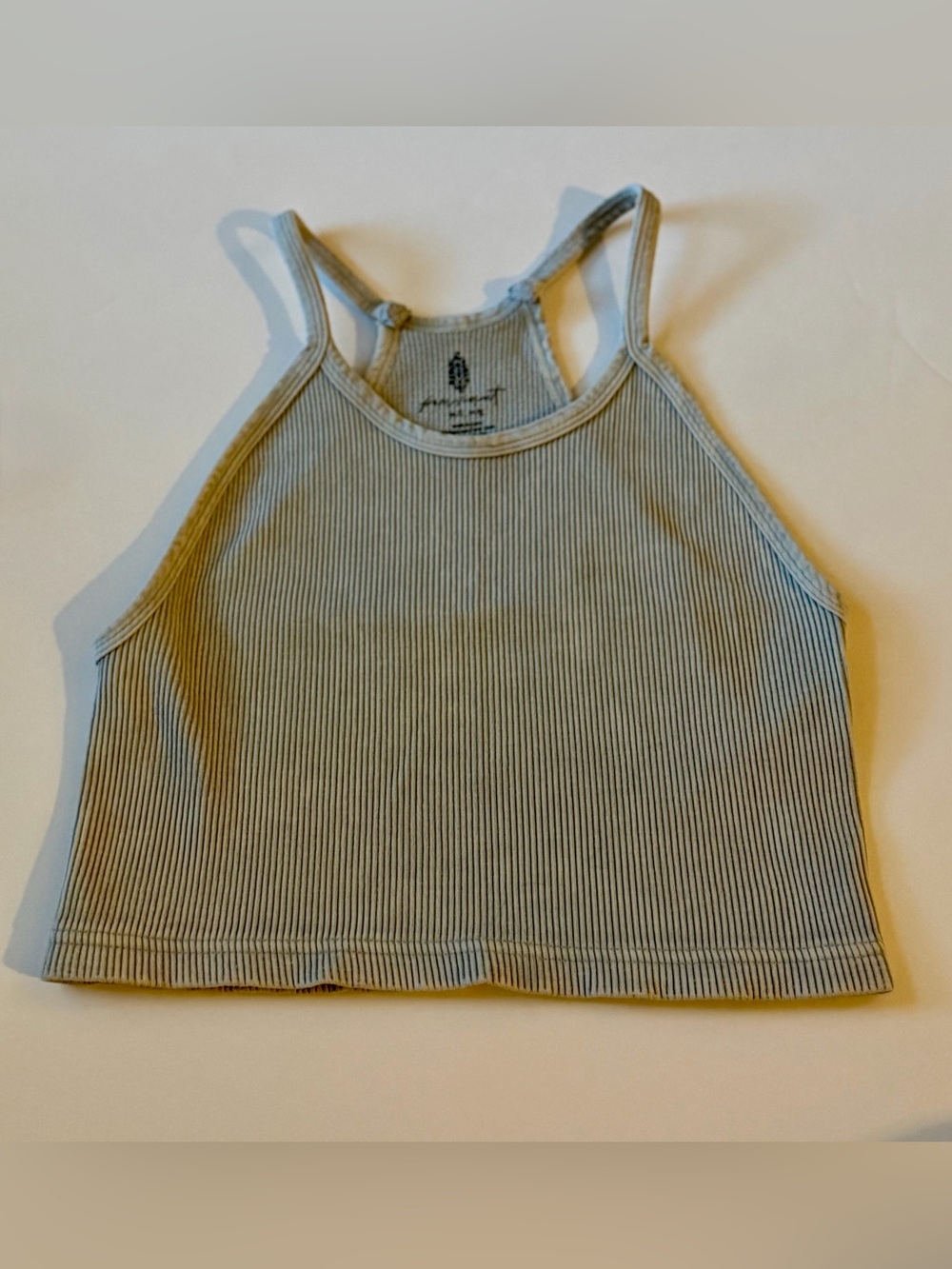 Free People Happiness Runs Crop Tank Light Blue Size M/L